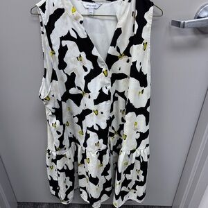 Nine West Women's Sleeveless Floral Print Drop Waist Dress XXL